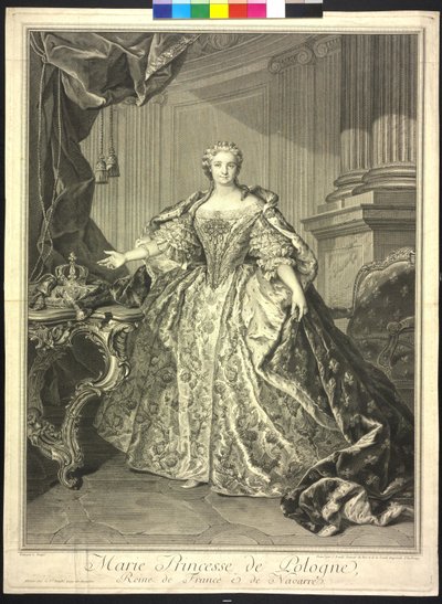 Maria Leszczynska (grabado) de Jean Daullé
