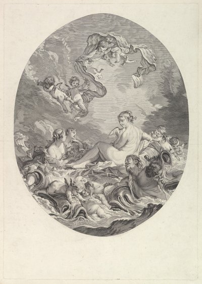 El nacimiento y triunfo de Venus, siglo XVIII de Jean Daullé