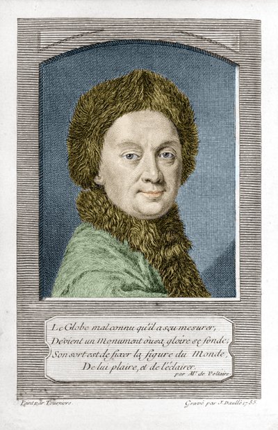 Pierre Louis Moreau de Maupertuis, astrónomo (1698 - 1759), grabado por J. Daullé en 1755 de Jean Daullé