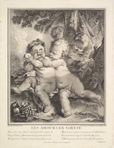 Los Cupidos Alegres, 1750 de Jean Daullé