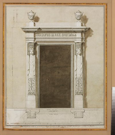 Diseño para decoraciones de paredes para el Salón de Compañía de Jean Desmosthene (attr. to) Dugourc