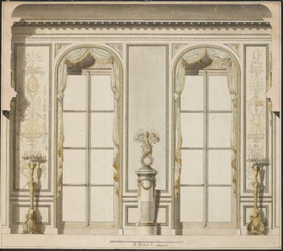 Proyecto arquitectónico para la Gran Galería del Hotel de Madame de Mazarin en París de Jean Desmosthene Dugourc