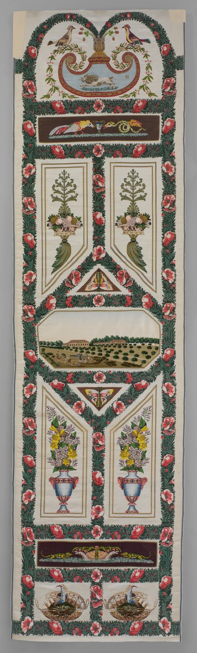 Verdures del Vaticano, c.1799 (seda tejida y hilo de metal con bordado) de Jean Desmosthene Dugourc