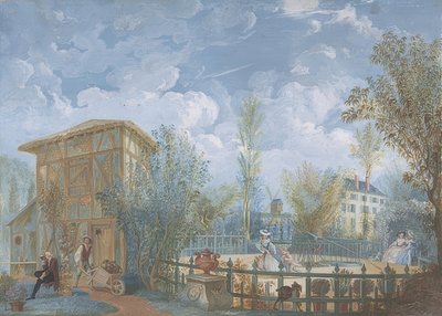 Personas en un jardín. 1784 de Jean Démosthène Dugourc