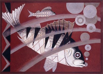 Peces, c.1925 de Jean Dunand