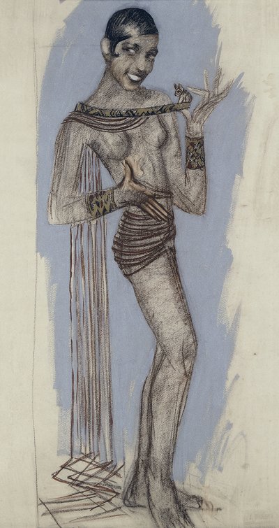 Josephine Baker - Maqueta para un importante panel de laca de Jean Dunand
