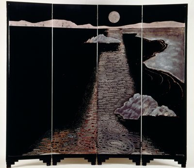 Luz de luna (Claire De Lune), biombo con cuatro paneles, siglo XX de Jean Dunand