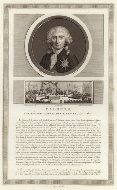 Retrato de Charles Alexandre, vizconde de Calonne de Jean Duplessi Bertaux