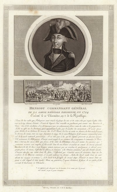 Retrato de François Hanriot de Jean Duplessi Bertaux