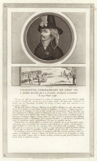 Retrato de François de Charette de Jean Duplessi Bertaux