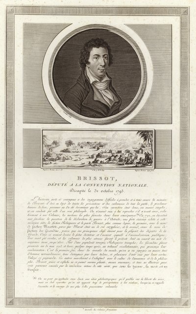 Retrato de Jacques Pierre Brissot de Jean Duplessi Bertaux