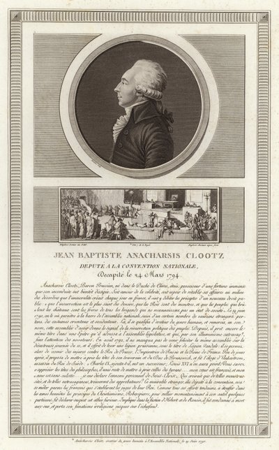 Retrato de Jean-Baptiste du Val-de-Grace, barón de Cloots de Jean Duplessi Bertaux
