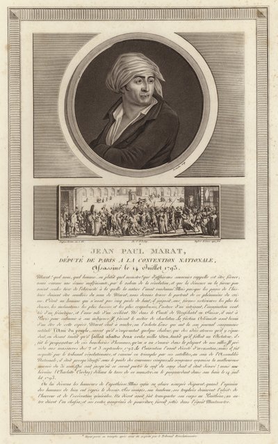 Retrato de Jean-Paul Marat de Jean Duplessi Bertaux