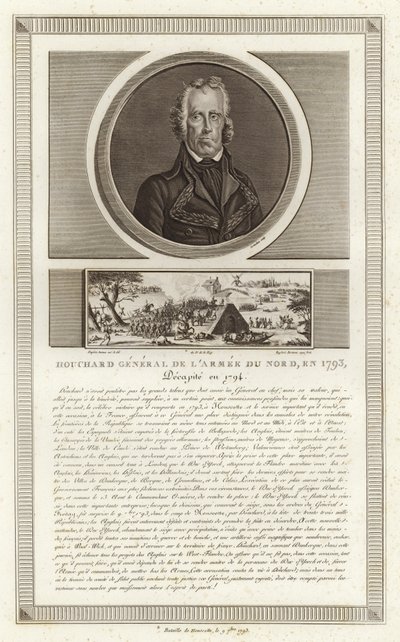 Retrato de Jean Nicolas Houchard de Jean Duplessi Bertaux