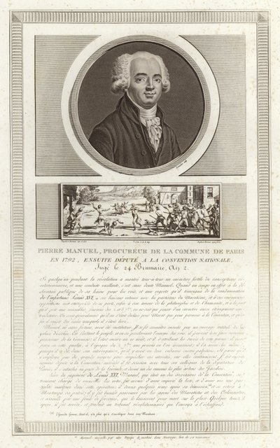 Retrato de Louis Pierre Manuel de Jean Duplessi Bertaux