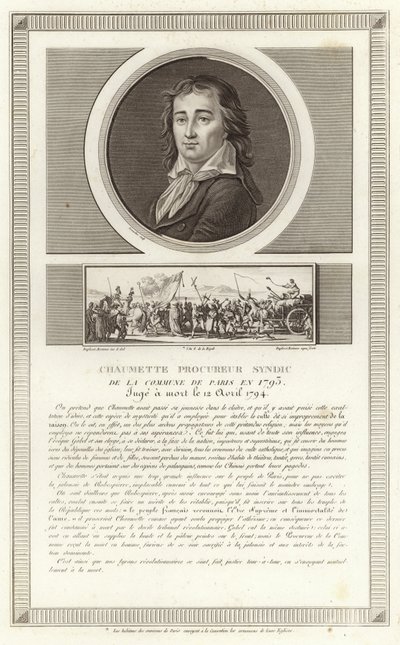 Retrato de Pierre Gaspard Chaumette de Jean Duplessi Bertaux