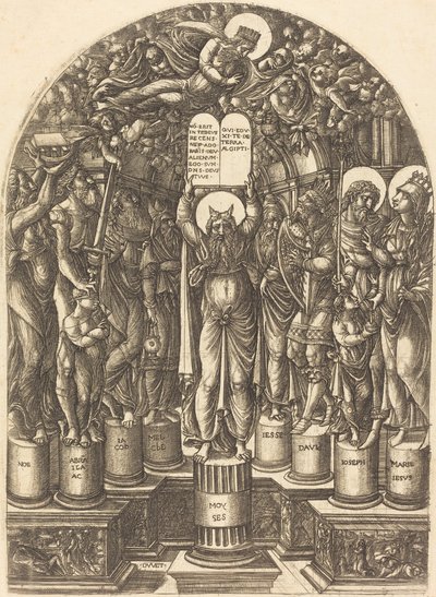 Moisés rodeado por los patriarcas de Jean Duvet