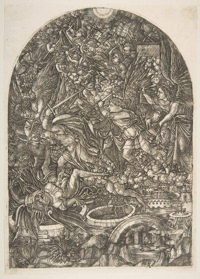 San Miguel y el Dragón, del Apocalipsis, s.f. de Jean Duvet