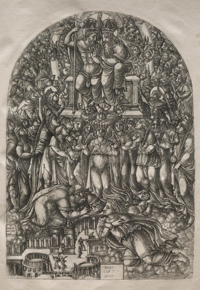 El Apocalipsis: Una multitud innumerable que está ante el trono, 1546-1556 de Jean Duvet