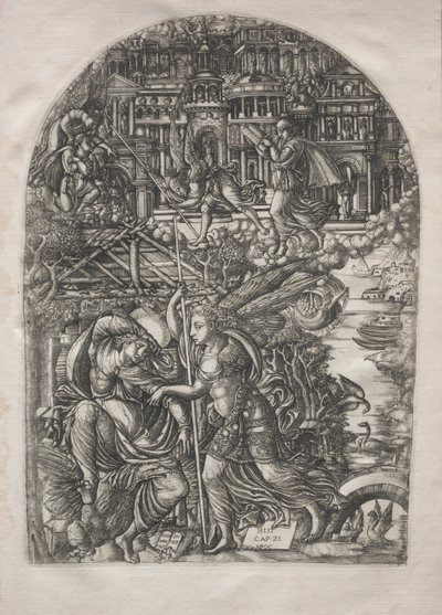 El Apocalipsis: El Ángel Muestra a San Juan la Nueva Jerusalén, 1546-1556 de Jean Duvet