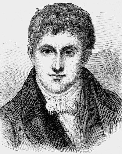 Humphry Davy (1778-1829) físico y químico inglés, grabado de Jean Edouard Dargent