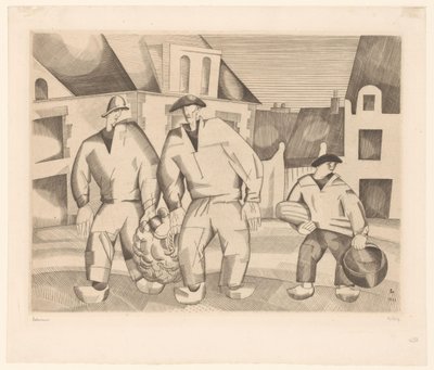 Tres marineros en una calle
Les trois marins de Jean Emile Laboureur (signed by artist)