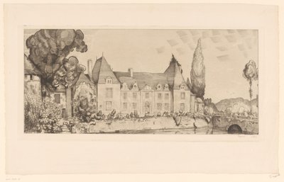 Vista de un castillo junto al agua
Vista del castillo de Villaines de Jean Emile Laboureur (signed by artist)