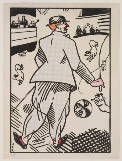 Payaso con perros (Le Clown aux Chiens) de Jean Emile Laboureur