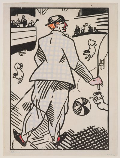 Payaso con perros (Le Clown aux Chiens) de Jean Emile Laboureur