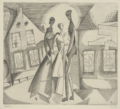 Tarde en el Pueblo de Jean Emile Laboureur