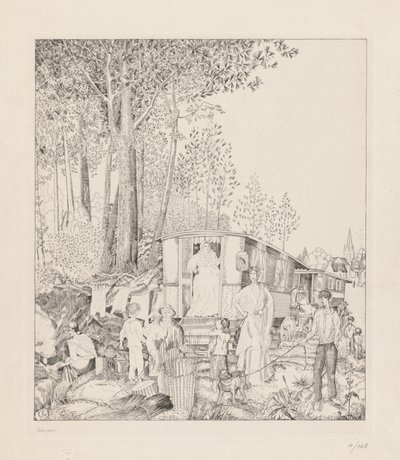 La Halte des Bohémiens de Jean Emile Laboureur