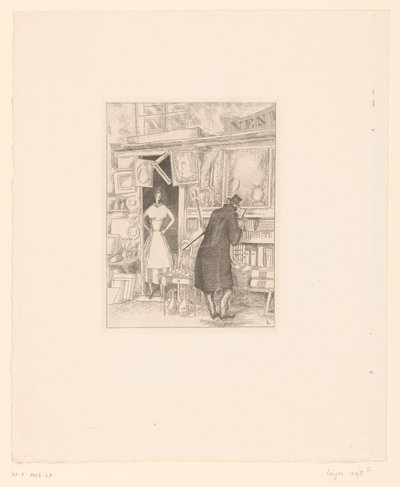Cliente fisgón en una tienda de antigüedades
Marcha de las antigüedades de Jean Emile Laboureur