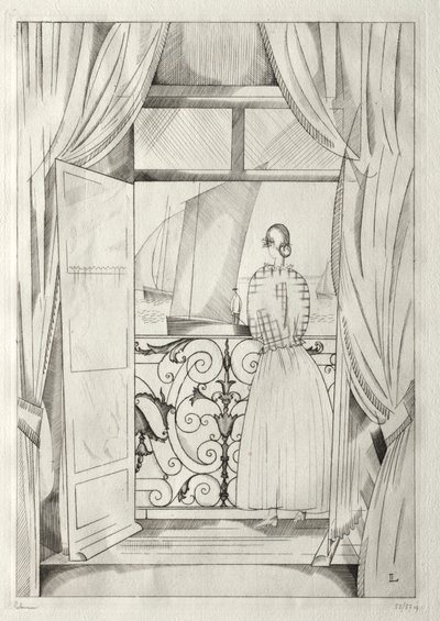 El balcón sobre el mar de Jean Emile Laboureur