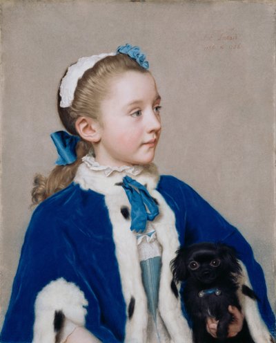 Maria Frederike van Reede-Athlone a los siete años, 1755-1756 de Jean Étienne Liotard