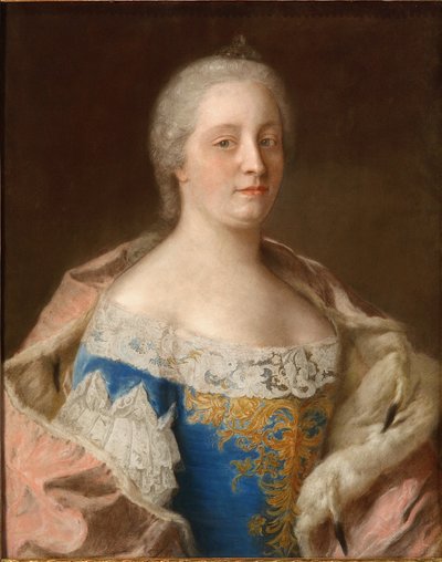 Retrato de la emperatriz María Teresa de Austria 1717-1780, ca 1744 de Jean Étienne Liotard