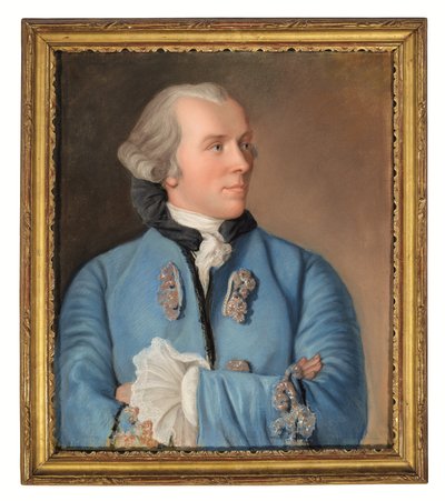 Retrato de Philibert Cramer (pastel sobre papel azul, montado sobre lienzo) de Jean Étienne Liotard
