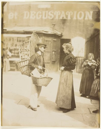 Vendedor de cestas de Jean Eugène Auguste Atget