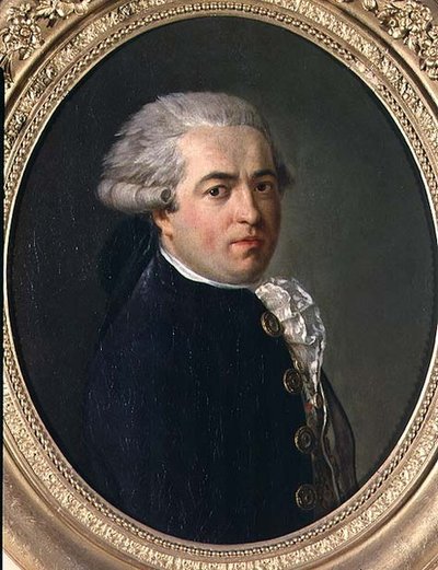 Retrato de un caballero con abrigo negro de Jean F. G. (circle of) Colson