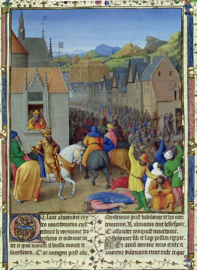 Entrada de Ptolomeo Sóter en Jerusalén c.30 a.C., ilustración de 