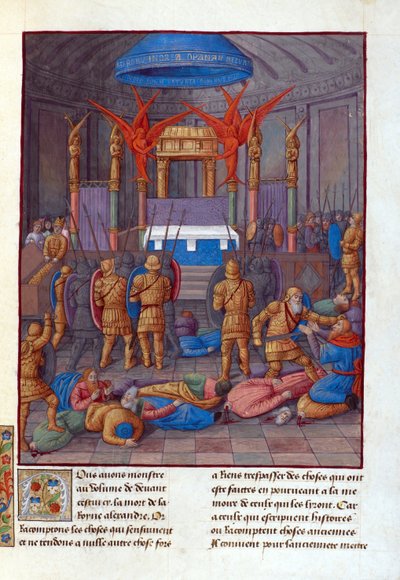 Profanación del Templo de Jerusalén por Pompeyo de Jean Fouquet