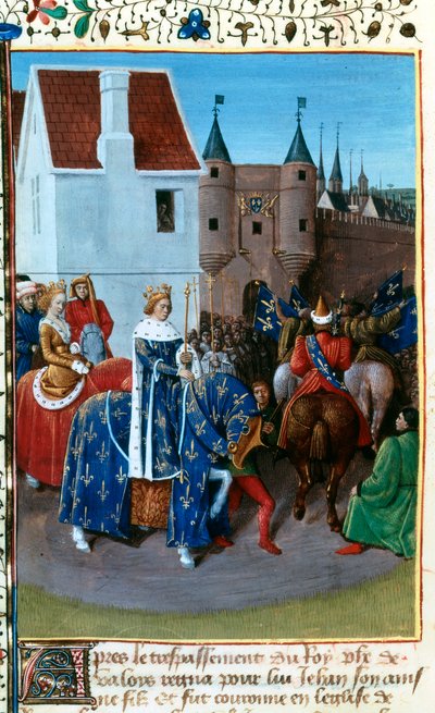 Entrada de Juan II a París, siglo XIV, 1455-1460 de Jean Fouquet