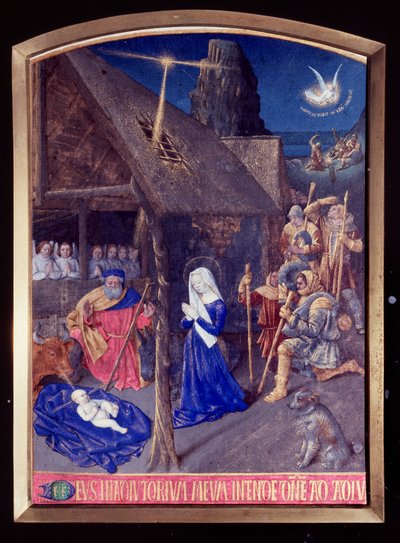 Las Horas de la Madonna: la Natividad y la Adoración de los Pastores (miniatura en 