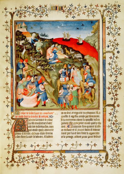 Ms Fr.247 f.25 La Historia de José, ilustración, de 