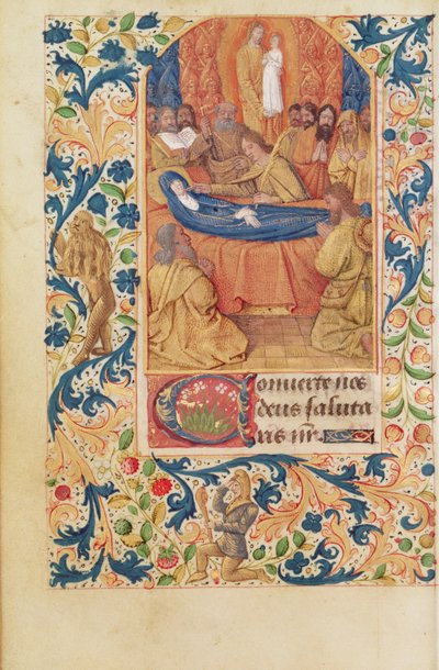 Ms Latín 13305 fol.88v La muerte de la Virgen, de 