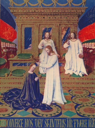 La Coronación de la Virgen, c1455, 1939 de Jean Fouquet