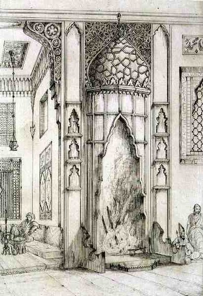 Chimenea en el Palacio de las Siete Torres, en Isfahan, de 