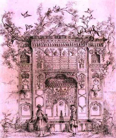 Fuente Ornamental, cerca de la Torre de Gálata en Constantinopla, de 