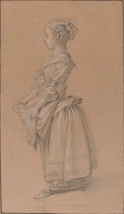 Una niña con vestido campesino de Jean Francois Clermont