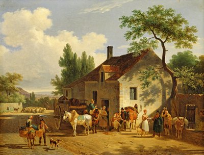 Vista de un pueblo, 1839 de Jean Francois Demay