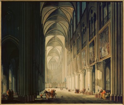 Vista interior de Notre-Dame 1789 de Jean Francois Depelchin